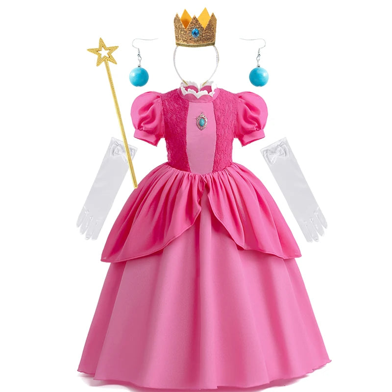 Kids Girl Princess Dress Cosplay Princess Costume Children's Birthday Carnival Dress Girls Party Dress Performance Costume