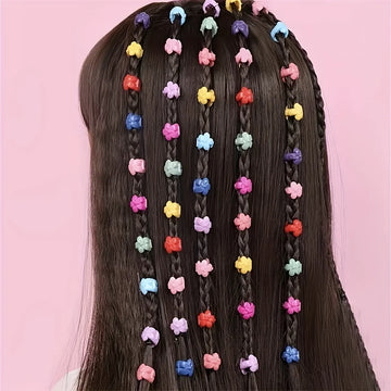 100pcs Small Clips Colorful Hair Clip For Hair Styling Braid Hair, Sweet Cute Hair Accessories