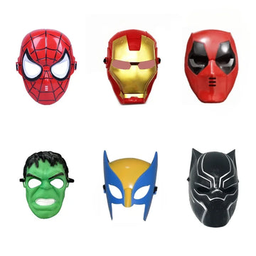 BEAST KINGDOM Spider Man Mask Hulk Wolverine Cosplay Props Ironman Theme Party Mask Halloween Dress Up Boys Girls Birthday Gift