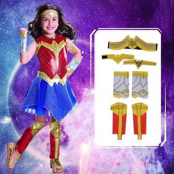Anime Deluxe Child Dawn of Justice Wonder Woman Girl Superhero Halloween Cosplay Fantasia Fancy Dress Costume Cosplay Costumes
