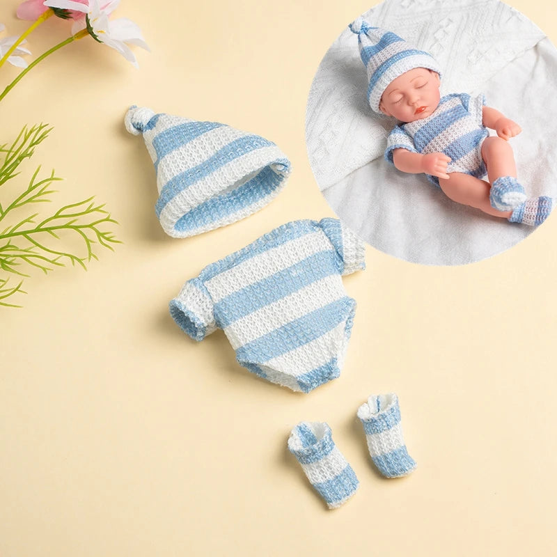 Dolls Clothes for 20cm Baby Dolls DIY Doll Accessories for 20cm Dolls Sweater Jumpsuite Clothes for Mini Reborn Baby Dolls