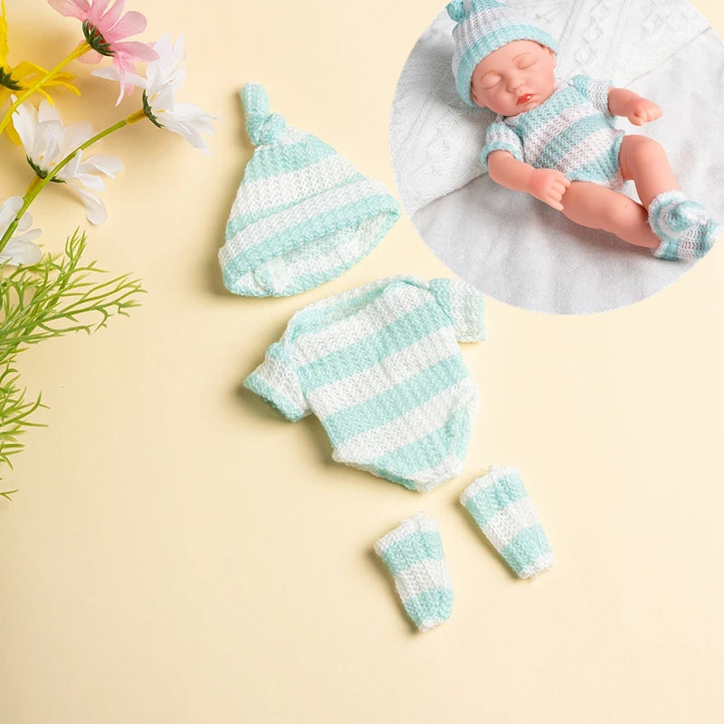 Dolls Clothes for 20cm Baby Dolls DIY Doll Accessories for 20cm Dolls Sweater Jumpsuite Clothes for Mini Reborn Baby Dolls